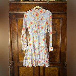 GUC Dodo Bar Or- Margarita Dress in Blue. Size US 2/4